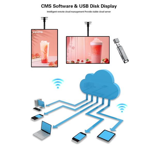 32" 43" 55" 2K 4K Wall Mounted Usb Wifi Digital Advertising Display logo Custom Menu Board Display