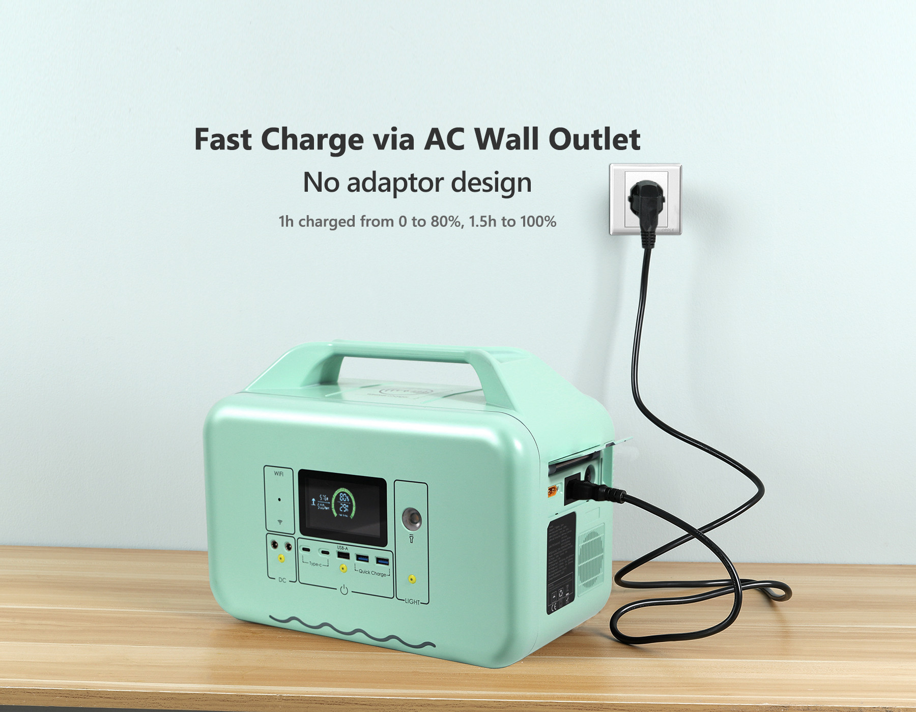 110V 220V Portable Power Station Solar Power Bank Charging 2000W Power Station