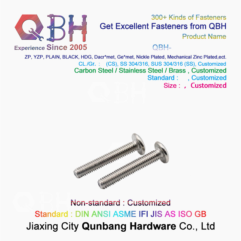 304 M3 Stainless Steel Hex Bolts Flat Head Cross Screws