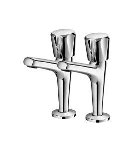 China Basin Lever Sink Taps Bathroom Kitchen Chrome Plated 2 Pair Hot Cold Set Mixer Tapes wholesale