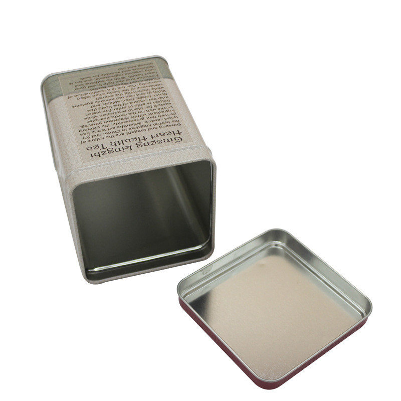 Factory Price Wholesale Custom Tin Box Square Shape Coffee Tea Tins Can with Lid