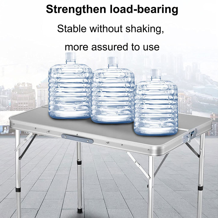 Folded Outdoor Garden Patio Portable Aluminum Camping Dinning Table and Chair Set for Barbecue Beach Picnic
