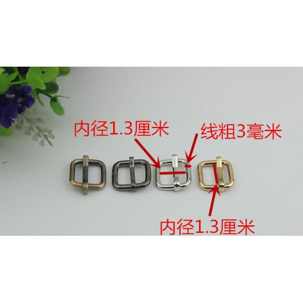 Women handbag leather 13 mm multicolor iron metal adjustable slide buckles