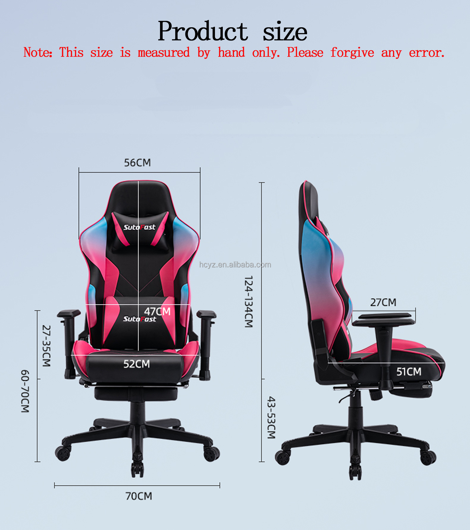 Flowing Light And Color Luxury PU Leather Racing Gaming Chair for Computer Gamer