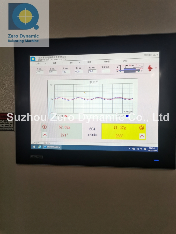 High Precision 20 Ton Wind Turbine Rotor Dynamic Balancing Machine