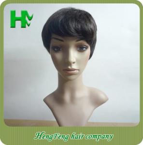 China African American Natural Human Hair Wigs Natural Looking 10 Inch wholesale