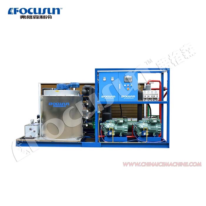 Convenient 10T/day Flake Ice Machine Powered by 380V Voltage and Core Components Pump