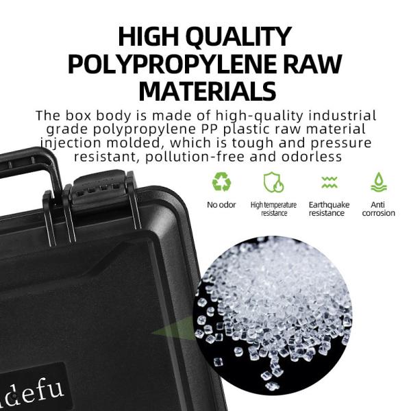 Custom Tool Box with 275*225*130mm Inner Size and 295*266*142mm External Size Lightweight 1.15kg Hard Plastic Tool Case