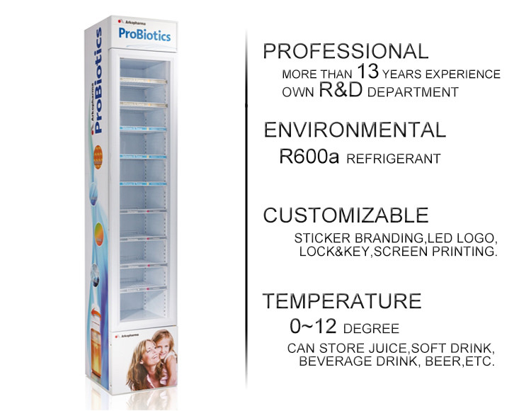 105L Commercial Upright glass door showcase / soft drink refrigerator SC105B