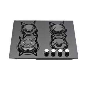 China Tempered Glass Fashion 4 Burner Gas Hob Electronic Ignition wholesale