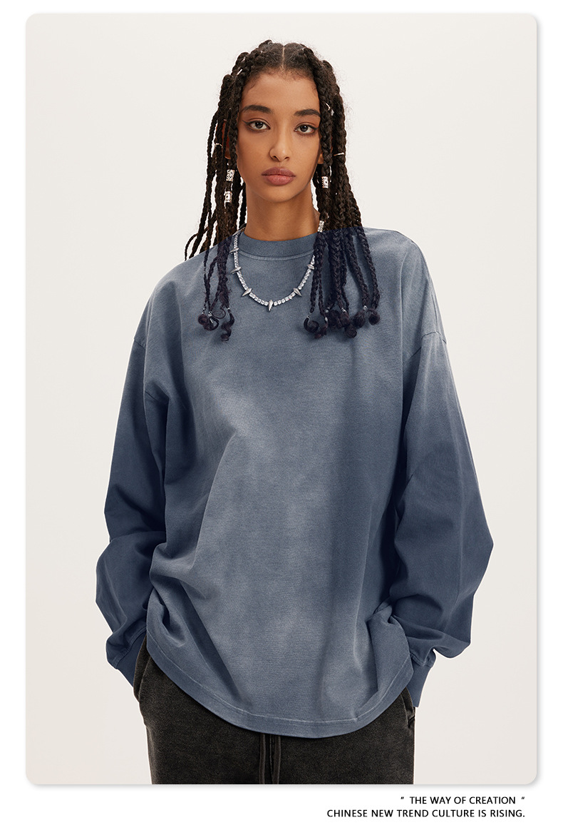 Oversized Fitted Custom Cotton Black Long Sleeve Shirt Crop Top T Shirt For Y2k Style Mens Women
