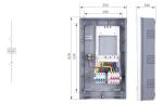 Triphase Electric Meter Box Grey Color Outdoor Waterproof Junction Box
