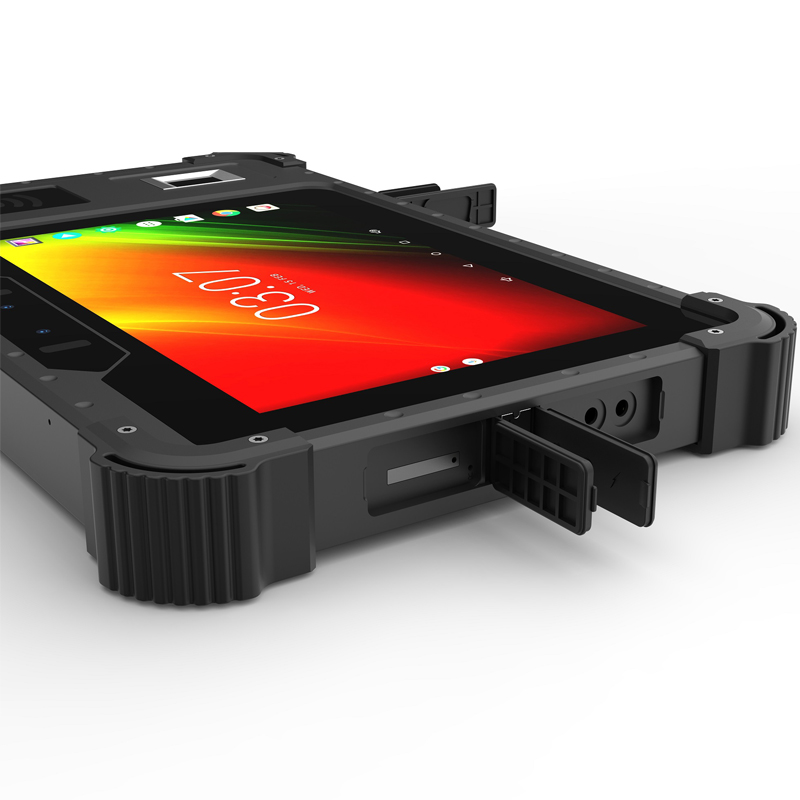 8" 3G 4G LTE MTK6765 Octa Core Industrial Android Tablet Pc With Biometric Fingerprint NFC Reader