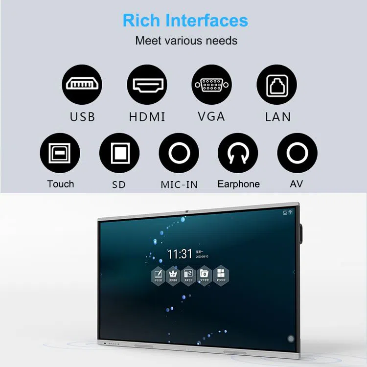 4K Interactive 55 Inch Smart Board For Teaching Production Introduction ODM