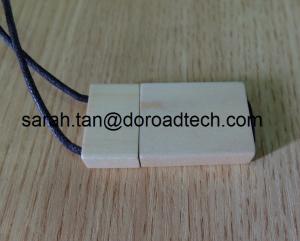 China Wooden USB Flash Drives, Wood USB Memory Sticks, USB Pen Drive with String on sale