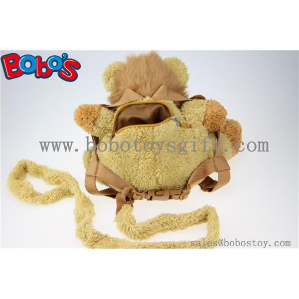 11.8"Lovely Yellow Plush Lion Children Backpack Children Not Lost Bags Bos-1238/30cm
