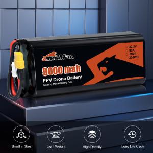 China Molicel 6S2P P45B Battery Pack inr-21700 9000mAh 900g for 7inch 10inch FPV drone wholesale
