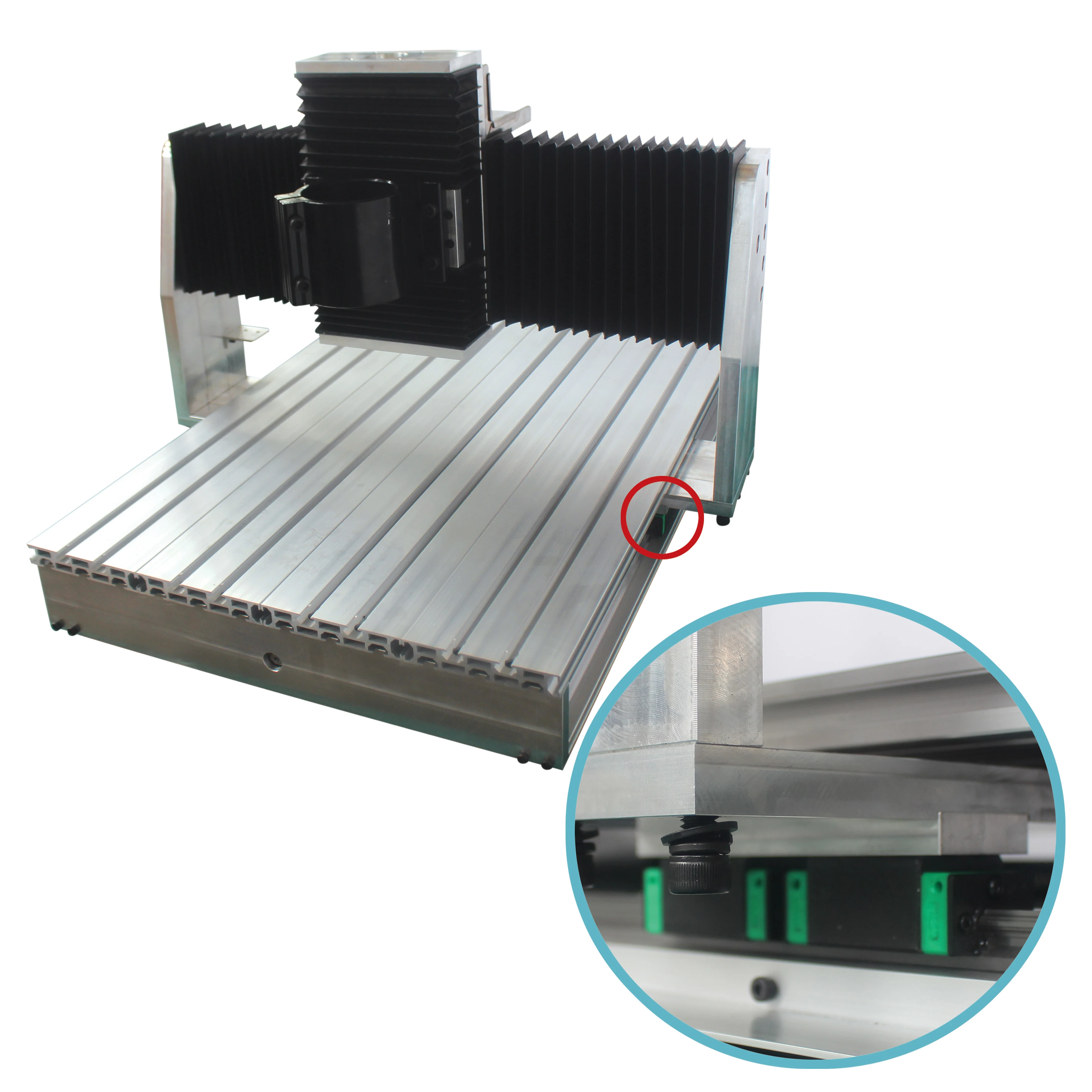 Aluminum Frame 6040 CNC Engraving Machine With Dust Cover 80mm Clamp