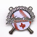Dye Black Metal Sports Trading Pins Iron Soft Enamel Glitter Safety Pins