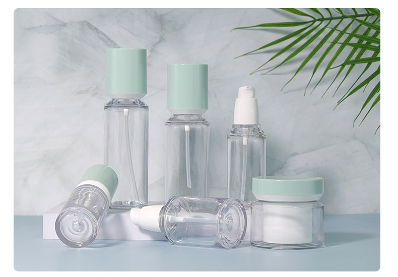 100ml Transparent Plastic Bottle Cosmetic Bottle Set 50g For Face Body Cream