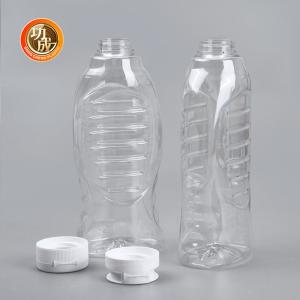 China PET Plastic Squeeze Sauce Bottles With Lid Flip Top Food Grade wholesale