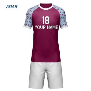 Youth Sublimation Allover Printed Soccer Uniform Jersey Kits Breathable