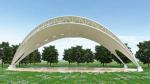 Modern Tensile Fabric Canopy ETFE Membrane Fabric Roof Shade Structure