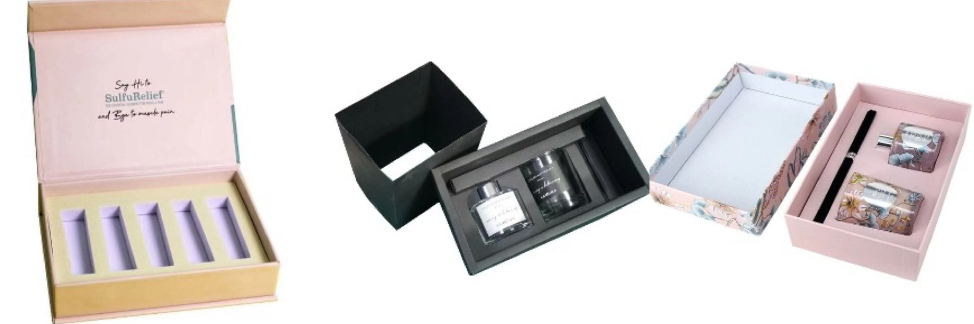 Custom Empty Magnetic Gift Pack Boxes With Colorful Printing And White Foam Insert
