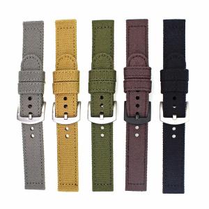 China 24mm Canvas Leather Watch Strap wholesale