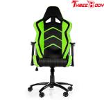 360 Degree Gaming Chair Durable , Black And Green Racing Seat Gaming Chair