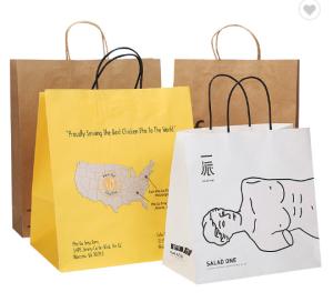 China Eco White Kraft 200gsm Foldable Paper Bag wholesale