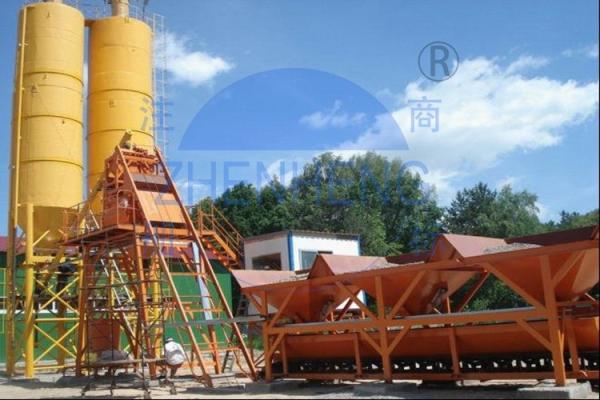 HZS35 Commercial Low Noise Stationary Concrete Batching Plant Has 12 Months
