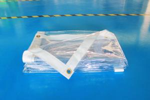 China Heavy Duty Pvc Transparent Tarpaulin With Grommets Tear Resistant Canopy Cover Tarp Outdoor wholesale