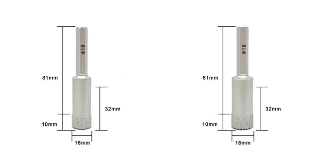 Deyi White Hexagonal Diamond Drill Core Bits For Ceramic Tile