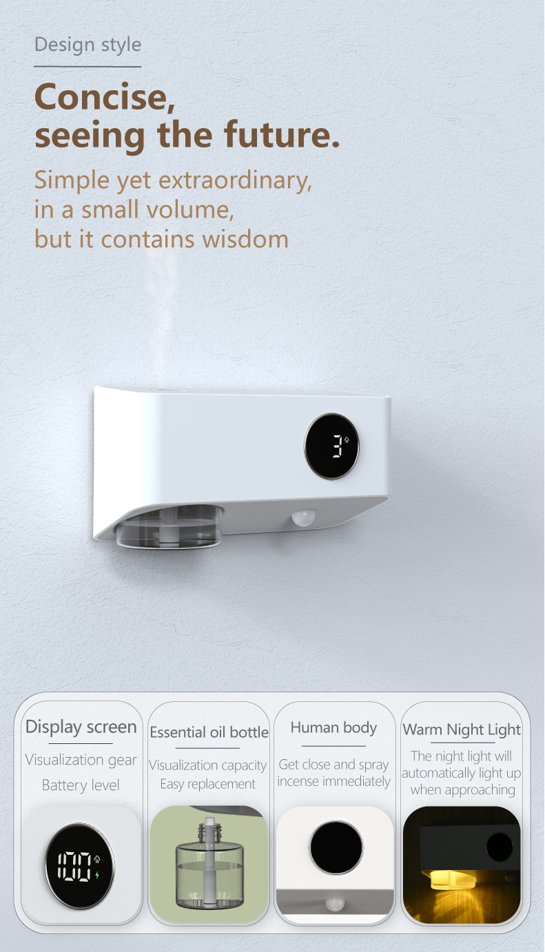 HOMEFISH Aroma Scent Essential Oil Diffusers Intelligent Fragrance Machine 40ml OEM ODM