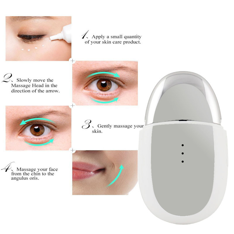 Ionic Vibrating Radio Frequency Skin Device Heated Eye Massager 42 Degree