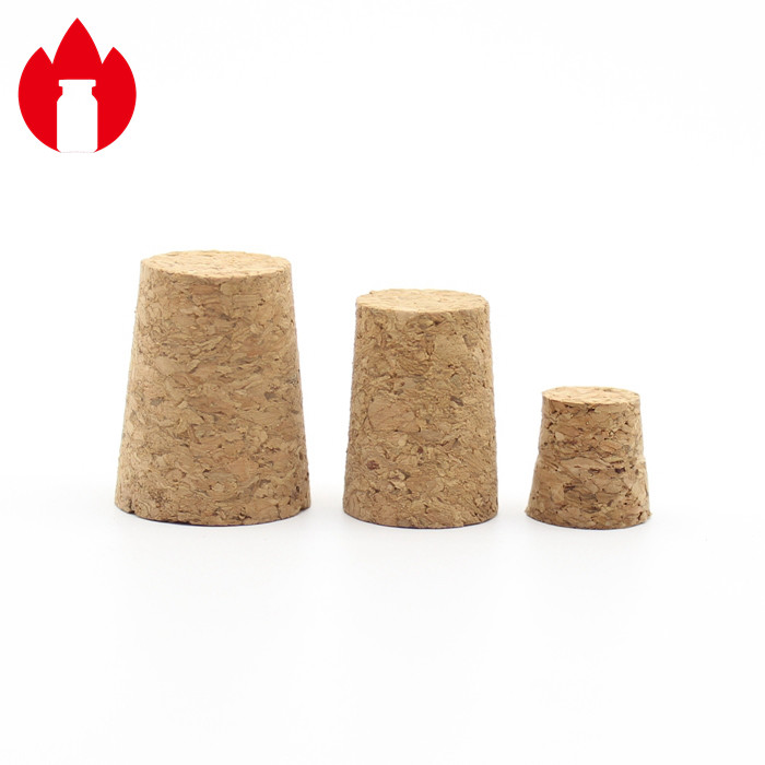 Natural Or Synthetic Wooden Vial Cork Stopper Customized