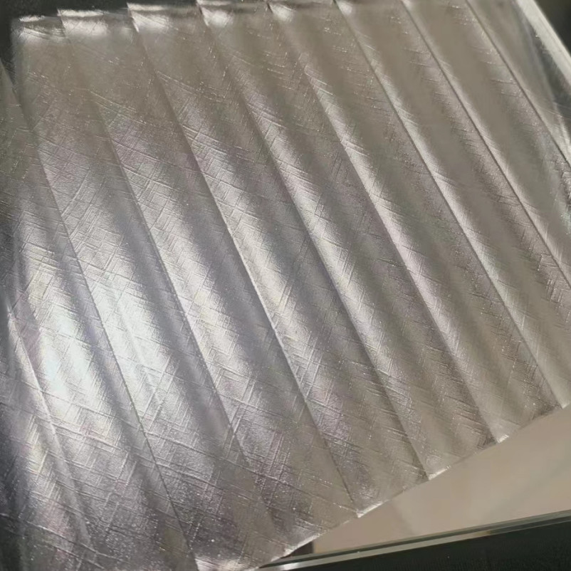 Ice Textured Partition Tempered Art Glass Low Iron Acid Etched