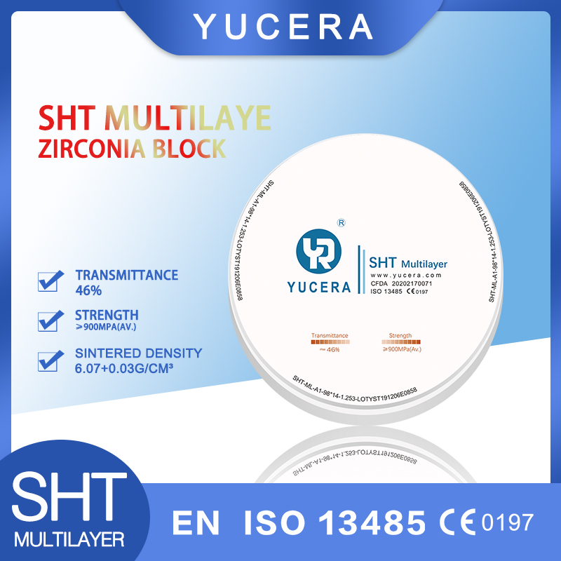 900Mpa SHT Multilayer Zirconia Disc For Dental Implants Dental Consumables