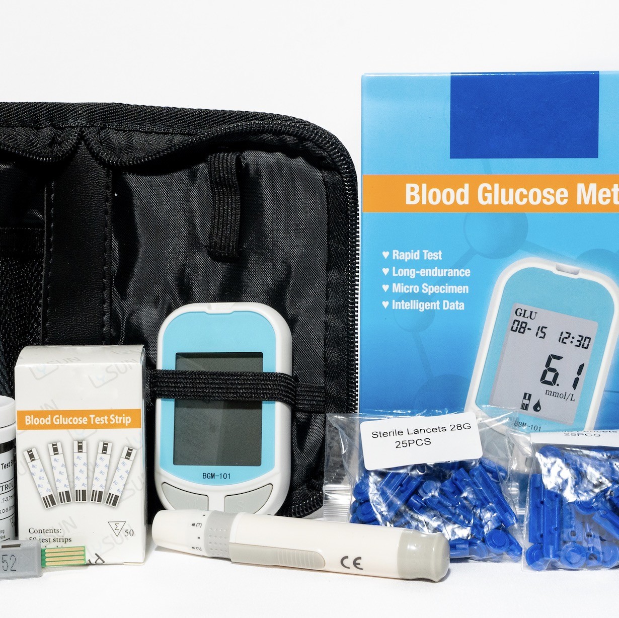 Mini Blood Glucometer 5-second Accurate Result Diabetes Glucose Monitor Home Blood Glucose Meter CE ISO Apprpved
