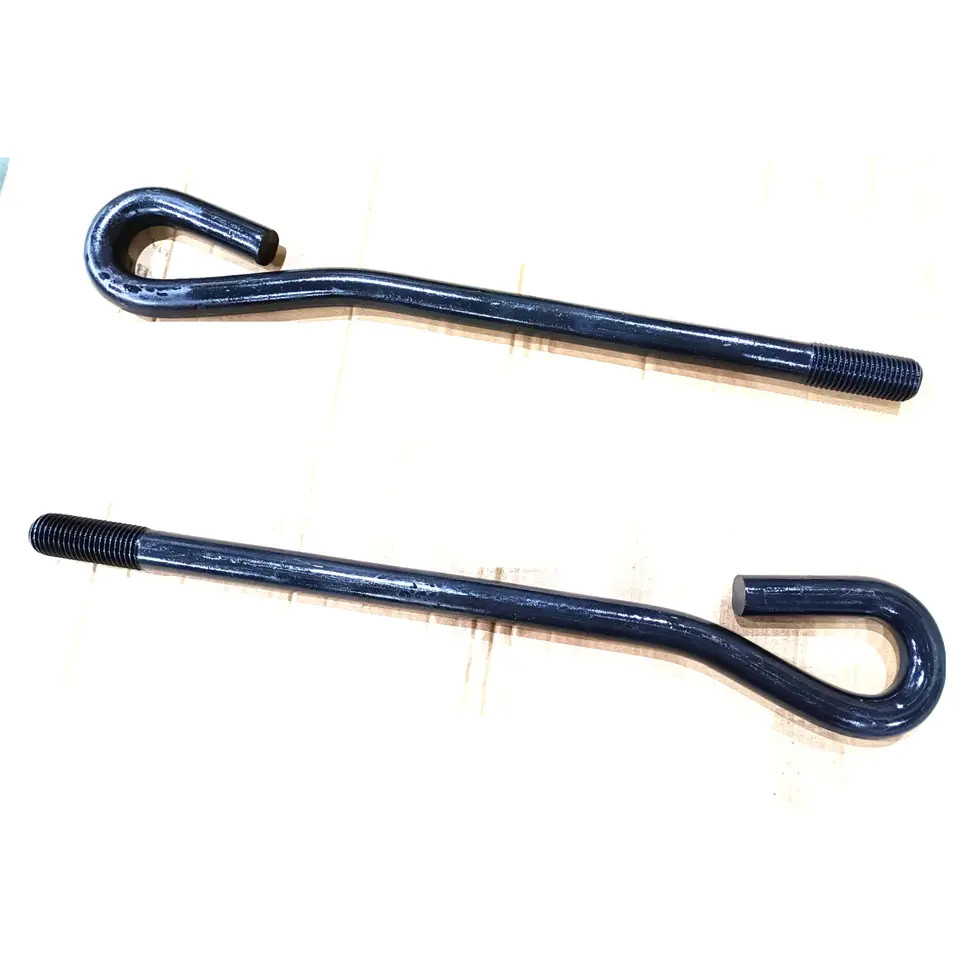 Stainless Steel Anchor Bolt High Strength J Type Hook Foundation Bolt Grade 8.8 10.9 12.9