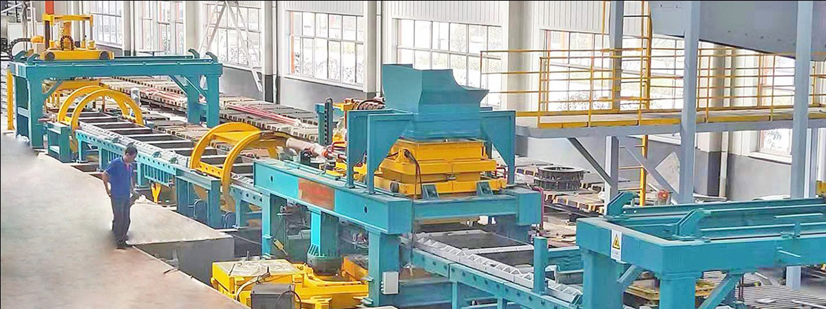 Static Pressure Automatic Moulding Line Customized Voltage OEM ODM Available