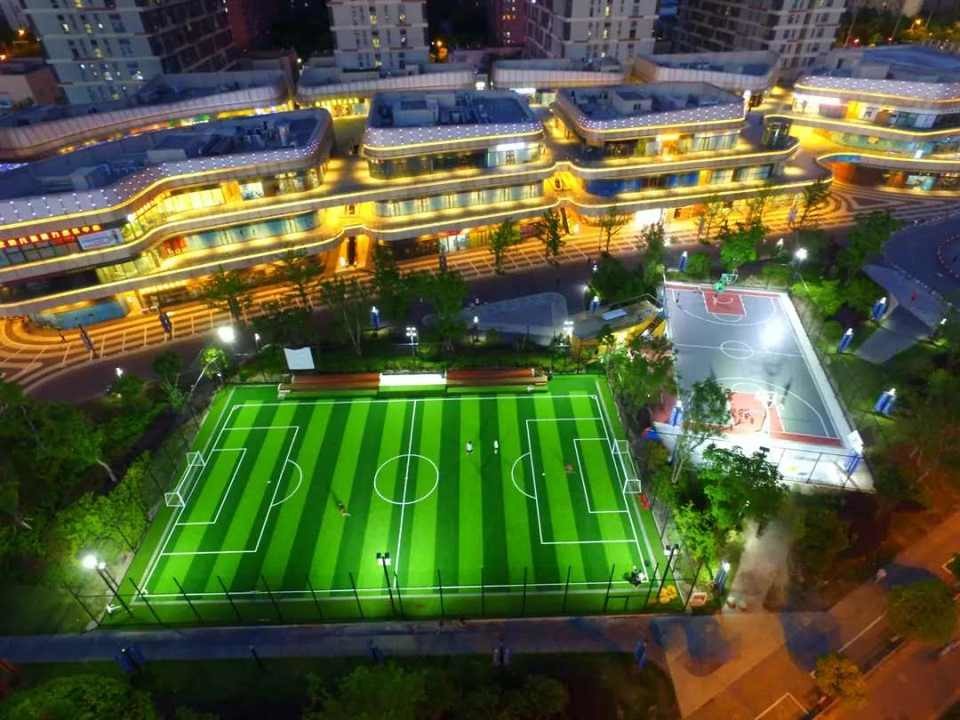 Non Filing Football Artificial Grass 20mm Field Green