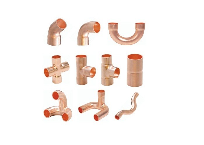 Straight / Bend Cylinder Metric Thread Adapters 8x3/4" Copper End Feed For AC