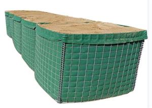 China 3x3 Military Hesco Barriers Square Green Geo Textile Sandbag wholesale