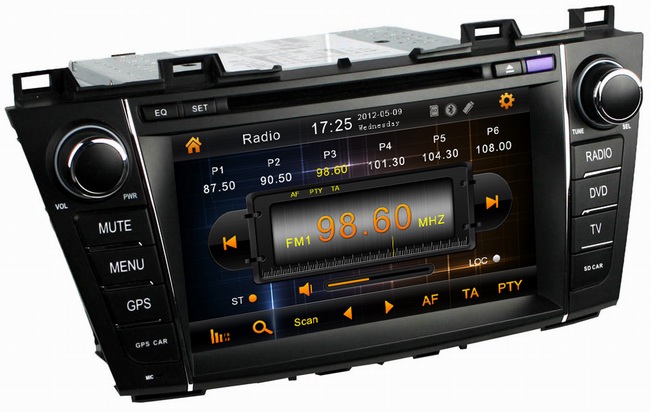 Car gps navigation for Mazda 5 2009-2012 with VCD blueooth phonebook iPod auto DVD player OCB-8005