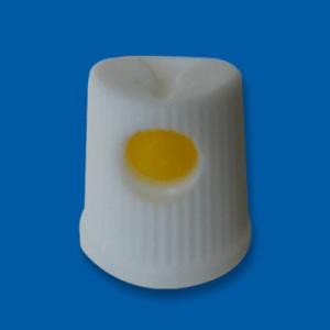 China Yellow Insert Tinplate Aerosol Spray Paint Actuator 0.46mm Orifice wholesale