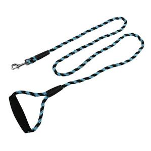 China Custom Polyester Pet Traction Rope Metal Clips Double Dog Leash wholesale