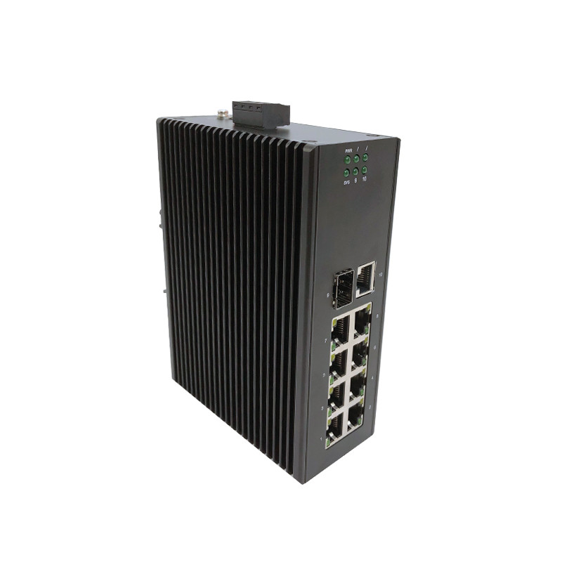 Full Gigabit Industrial Ethernet Network Switch 10 Ports DC 12V - 58V ZC-S2010TG