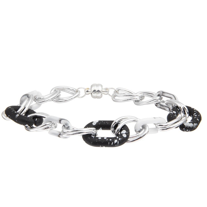 Lady White Natural Turquoise Bracelets Customized With Shine Rock Ball